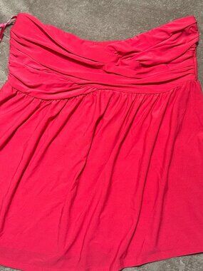 T107 - Torrid Pink Fuscia Babydoll Tube Top SIze 0 12